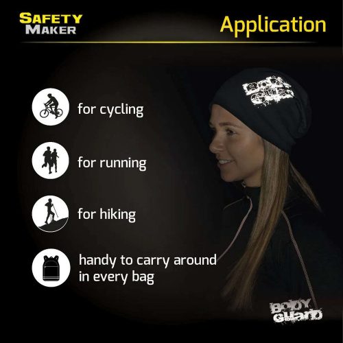 Sport sapka fényvisszaverő BODYGUARD emblémával - fekete - WALSER