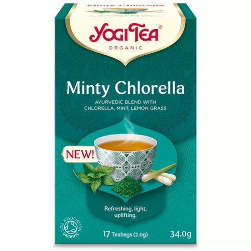 Mentás BIO TEA Chlorella algával - filteres YOGI TEA
