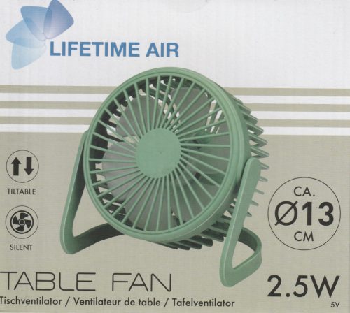 Asztali ventilátor - USB - 5V - 13 cm - LIFETIME AIR