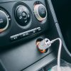 Autós szivargyújtó adapter - 2xUSB aljzattal - 2,4 A - Fehér