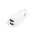 Autós szivargyújtó adapter - 2xUSB aljzattal - 2,4 A - Fehér