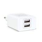 USB Hálózati adapter 2x USB-A - 2.4 A - DELIGHT
