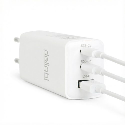 Hálózati Adapter - USB-A 20W + Type-C PD45W gyorstöltéssel