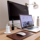 Hálózati Adapter USB + Type-C PD45W gyorstöltéssel - fehér - DELIGHT