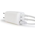 Hálózati Adapter USB + Type-C PD45W gyorstöltéssel - fehér - DELIGHT