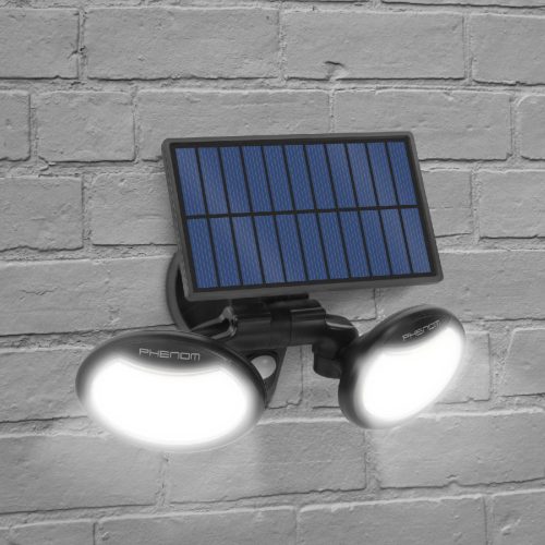 Mozgásérzékelős szolár reflektor - forgatható fejjel - 2 COB LED - PHENOM