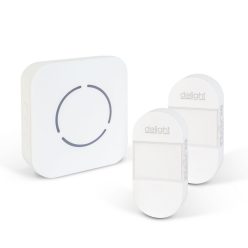   Digitális elem- és vezeték nélküli csengő - Kinetic - 2 kültéri - fehér - kék LED