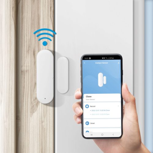 Smart Wi-Fi-s nyitásérzékelő - elemes, öntapadós - DELIGHT