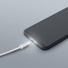 Adatkábel - iPhone "lightning" LED fénnyel ezüst 1 m - DELIGHT