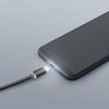 Adatkábel - Micro USB LED fénnyel, fekete 1 m - 55442M-BK