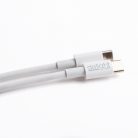 Adatkábel - USB Type-C - Type-C - fehér 1 m 3A - DELIGHT