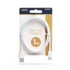 Adatkábel - USB Type-C - fehér - 1 m - DELIGHT