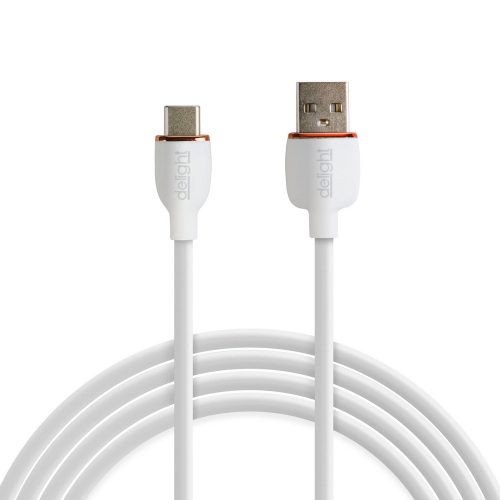 Adatkábel - Type-C - USB-A - fehér - 1 m - 2.4 A - 12 W