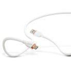 Adatkábel - Type-C - USB-A - fehér - 1 m - 2.4 A - 12 W - DELIGHT