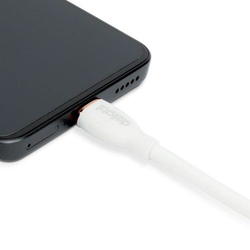 Adatkábel - Type-C - USB-A - fehér - 1 m - 2.4 A - 12 W - DELIGHT