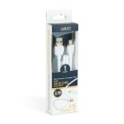 Adatkábel - Type-C - USB-A - fehér - 1 m - 2.4 A - 12 W - DELIGHT