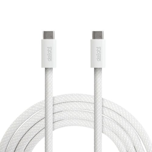 Notebook, tablet töltőkábel - adatkábel - Type-C-Type-C - fehér 1 m - 5 A 240 W
