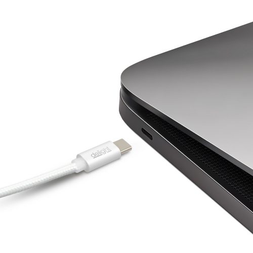 Notebook, tablet töltőkábel - adatkábel - Type-C-Type-C - fehér 1 m - 5 A 240 W