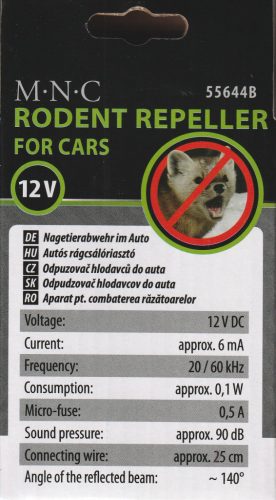 Nyestriasztó, autós 12V - M.N.C