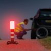 Elakadásjelző lámpa - mágneses - 6 piros LED - elemes - M.N.C