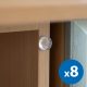 Ajtóütköző szett öntapadós, átlátszó 18 mm 8 db - FAMILY