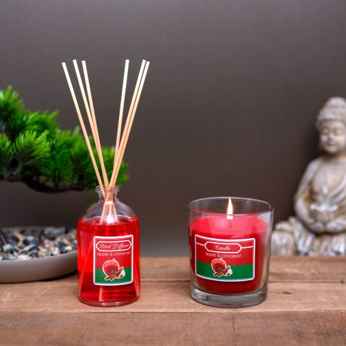 Illatgyertya és illatosító szett - alma és fahéj - 120 g + 100 ml - Vog&Arths