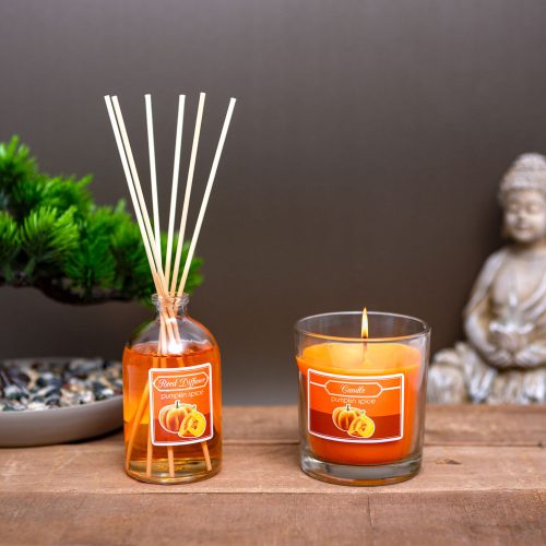 Illatgyertya és illatosító szett - sütőtök - 120 g + 100 ml - Vog&Arths