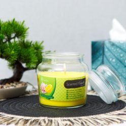   Illatgyertya - csuporban, fedővel - édes citrom és bazsarózsa - 310 g - Vog&Arths