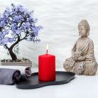 Henger gyertya piros színű 5x8 cm - Vog&Arths