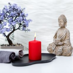 Henger gyertya piros színű 5x8 cm - Vog&Arths