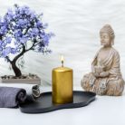 Henger gyertya arany színű 5x8 cm - Vog&Arths