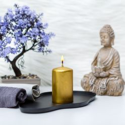 Henger gyertya arany színű 5x8 cm - Vog&Arths