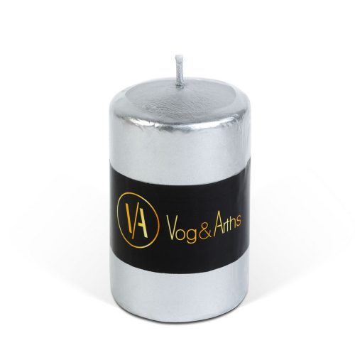 Henger gyertya ezüst színű 5x8 cm - Vog&Arths