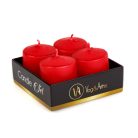 Henger gyertya szett piros színű 3,8x4,5 cm - 4 db - Vog&Arths