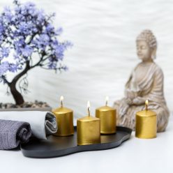   Henger gyertya szett arany színű 3,8x4,5 cm - 4 db - Vog&Arths