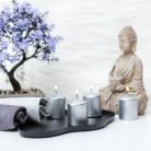 Henger gyertya szett ezüst színű 3,8x4,5 cm - 4 db - Vog&Arths