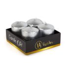 Henger gyertya szett ezüst színű 3,8x4,5 cm - 4 db - Vog&Arths