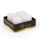 Henger gyertya szett fehér színű 3,8x4,5 cm - 4 db - Vog&Arths