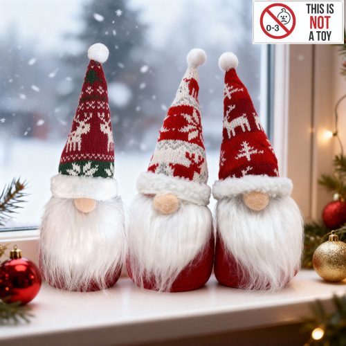 3 db Skandináv manó - 28 cm