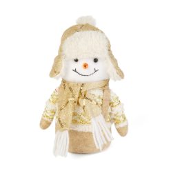 Karácsonyi hóember figura - 20 cm