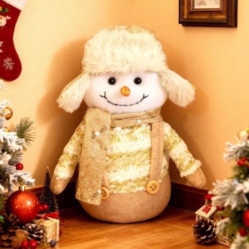 Karácsonyi hóember figura - 20 cm