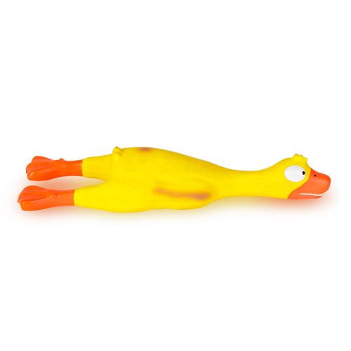 Kutyajáték - csirke alakú - sípoló - latex - 60038