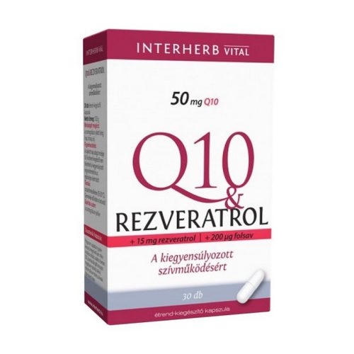 Q10 + Rezveratrol kapszula - 30 db étrend-kiegészítő kapszula - INTERHERB