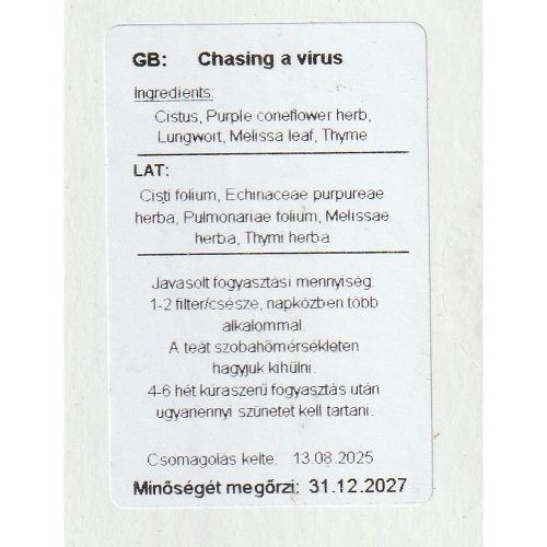 VÍRUSKERGETŐ teakeverék 20 db filter, 20x1 g