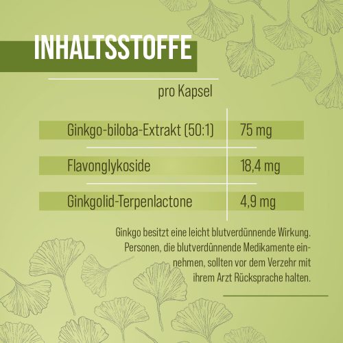 Ginkgo Biloba 75 mg - 240 db étrend-kiegészítő kapszula - Sanct Bernhard