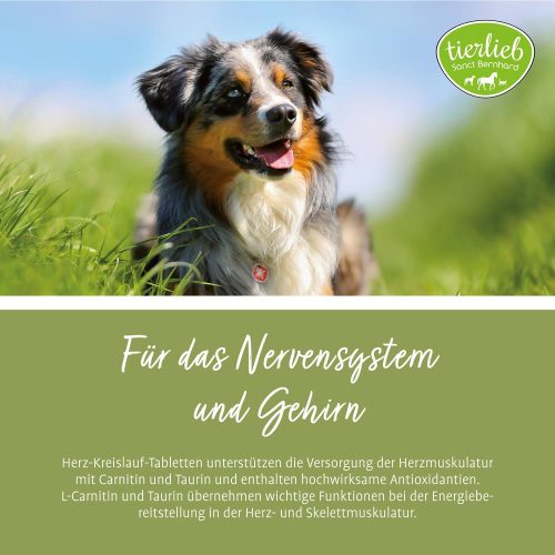 Szív- és érrendszer erősítő tabletta kutyáknak 180 db - TIERLIEB - Sanct Bernhard