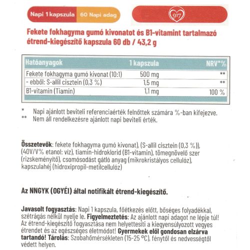 Fekete fokhagyma 60 db étrend-kiegészítő kapszula - Dr. Herz