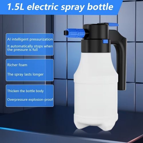 Elektromos szórófejes flakon 1,5 l - 2.0 bar - akkus, 5 V USB Type-C - 4CARS