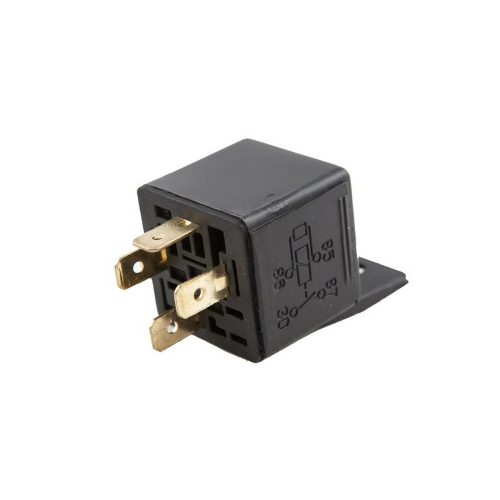 Relé 12V, 30A, 4 lábú, füles - 4CARS