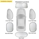 Napellenző szett 6 db-os 142x67 cm - 4CARS